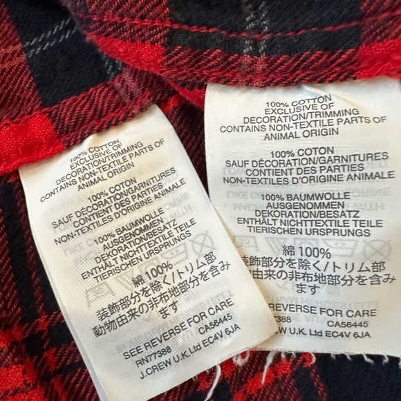 J. Crew Mixed Plaid Flannel Pajama Set - Picture 8 of 8